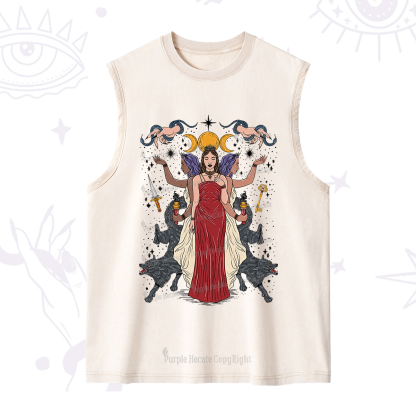 Purplehecate The Triple Goddess Hecate Washed Tank