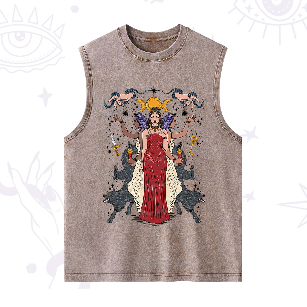 Purplehecate The Triple Goddess Hecate Washed Tank