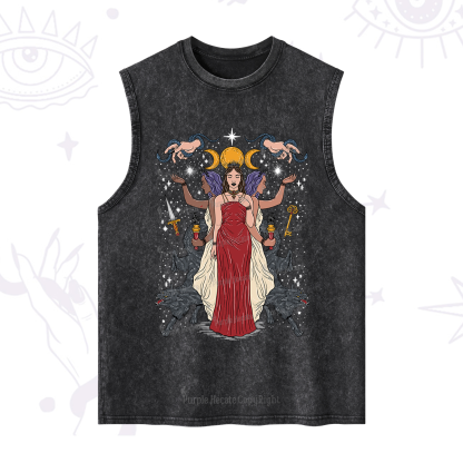 Purplehecate The Triple Goddess Hecate Washed Tank