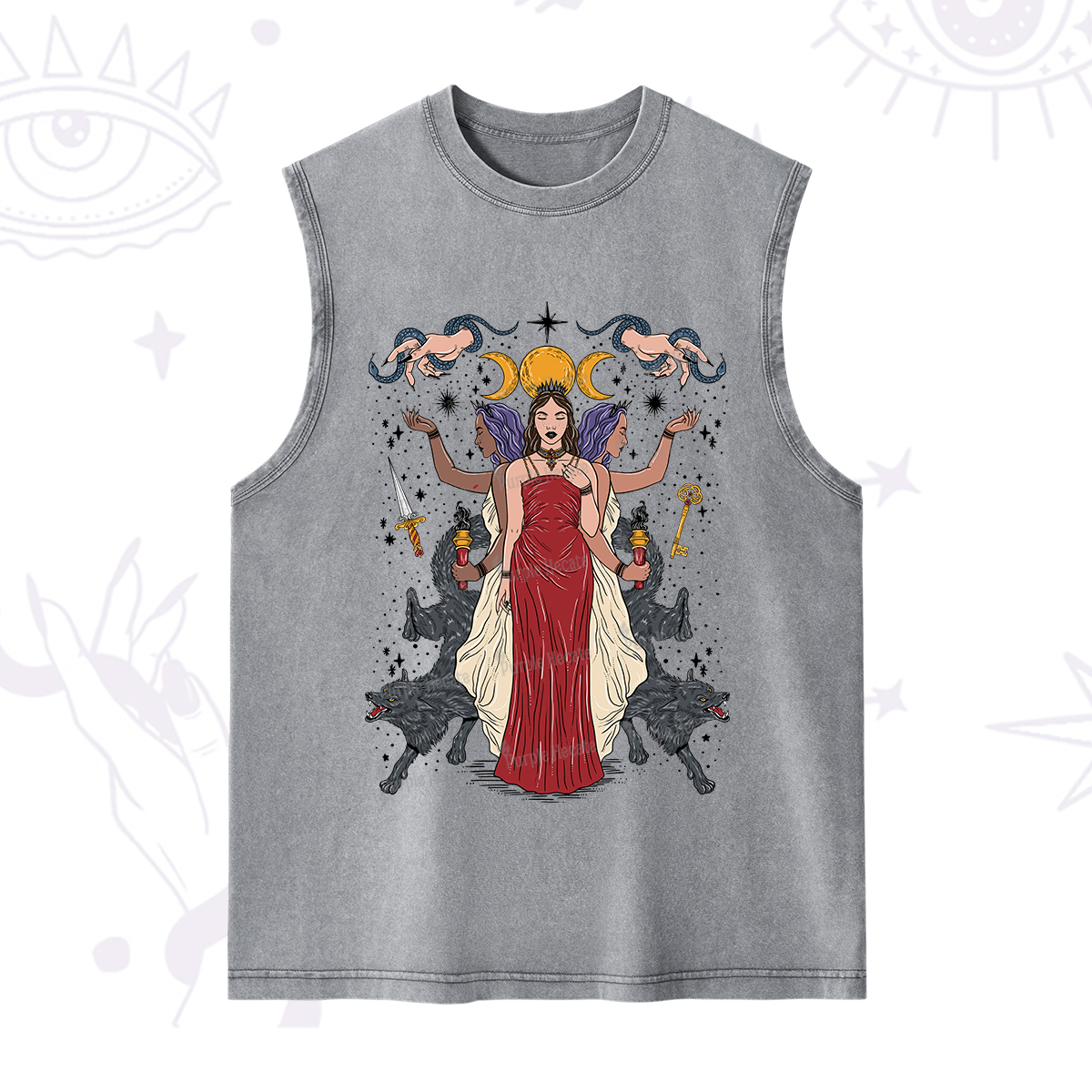 Purplehecate The Triple Goddess Hecate Washed Tank