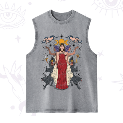 Purplehecate The Triple Goddess Hecate Washed Tank