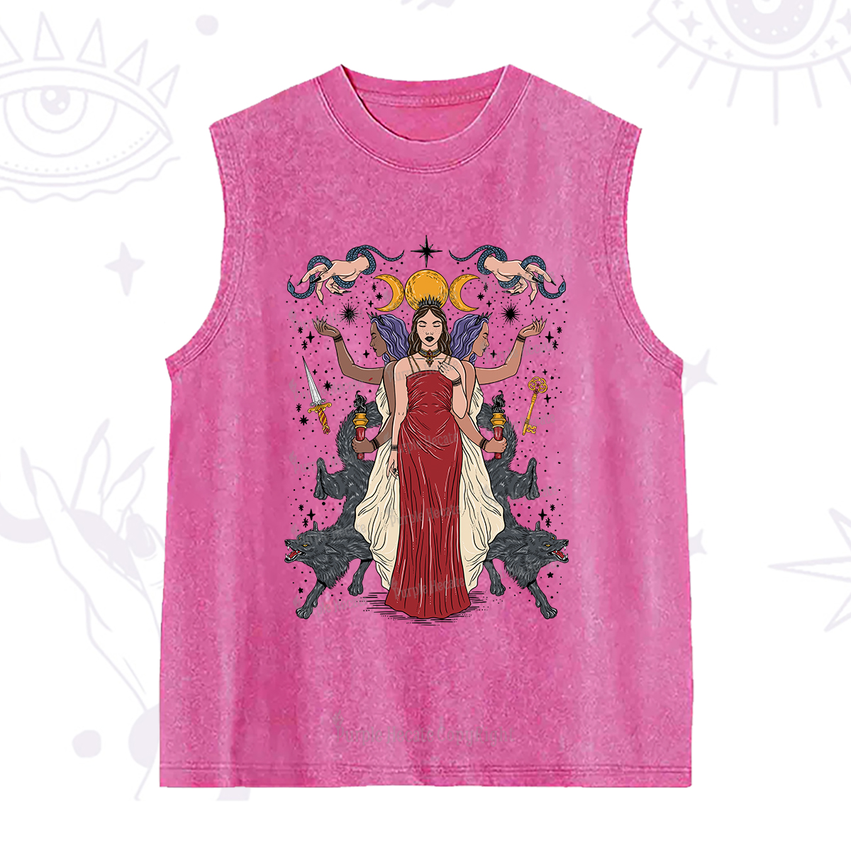 Purplehecate The Triple Goddess Hecate Washed Tank