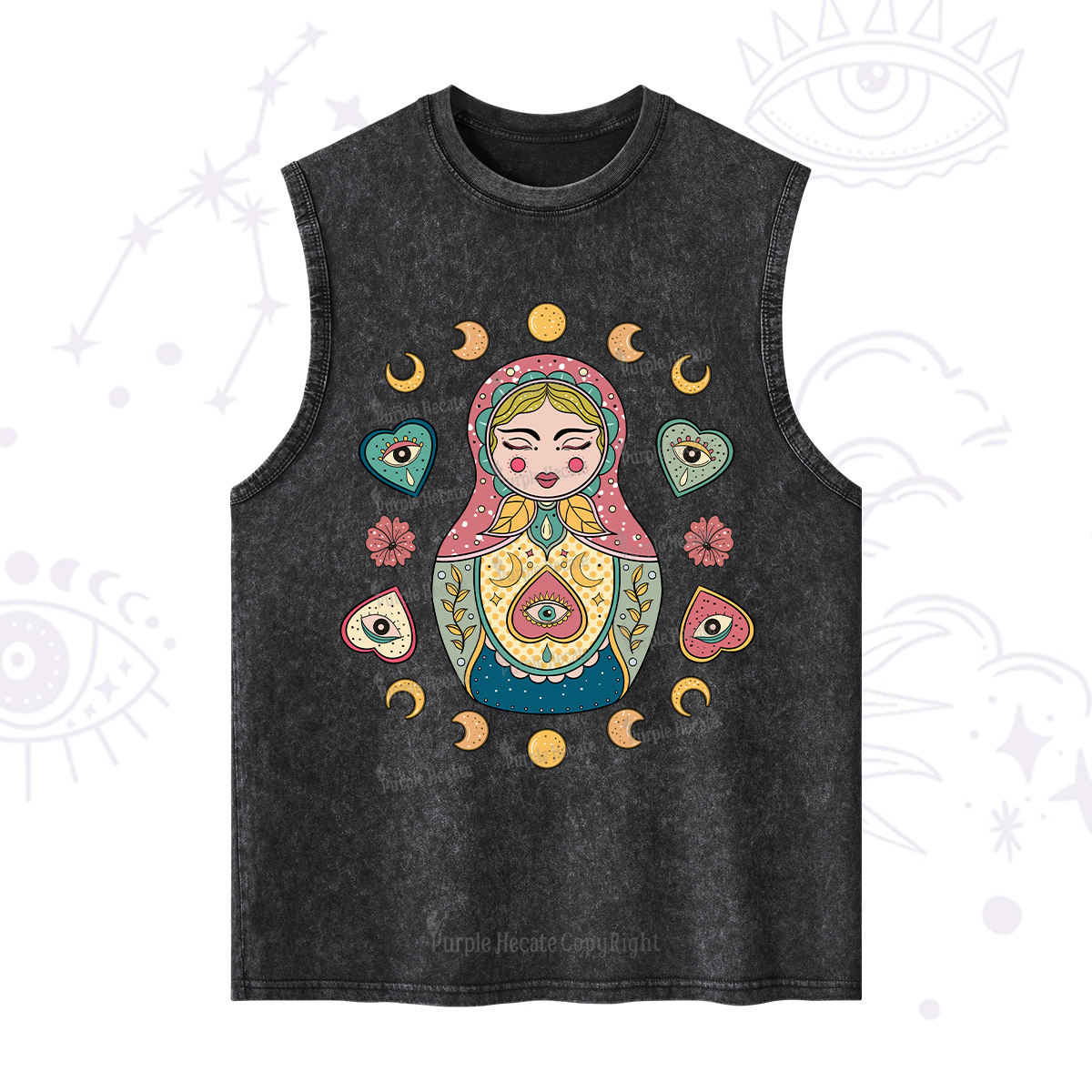 Purplehecate Nesting Doll Washed Tank
