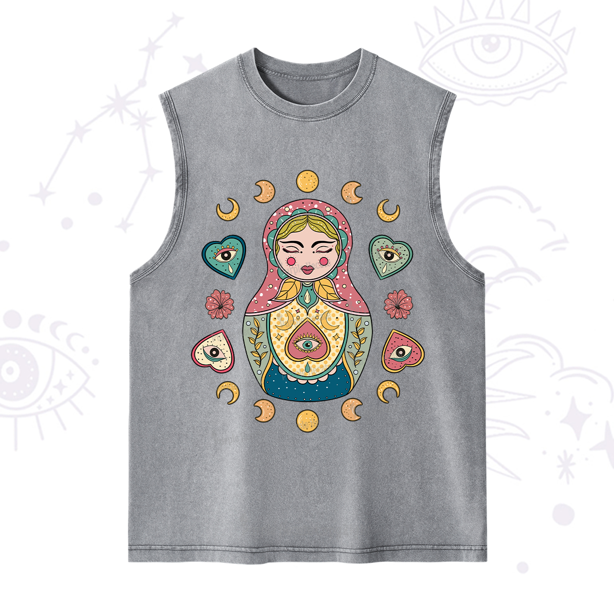 Purplehecate Nesting Doll Washed Tank