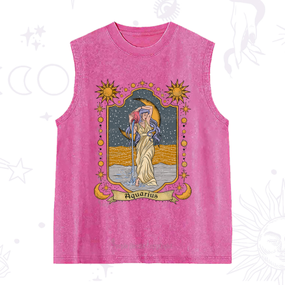 Purplehecate Aquarius Zodiac Washed Tank