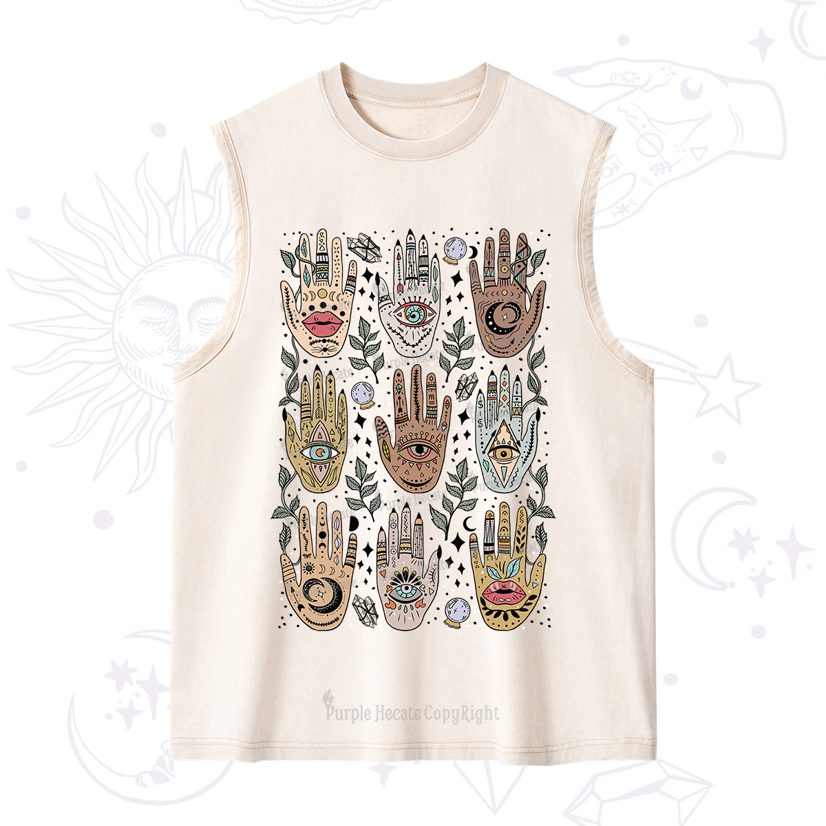 Purplehecate Helping Hands Washed Tank