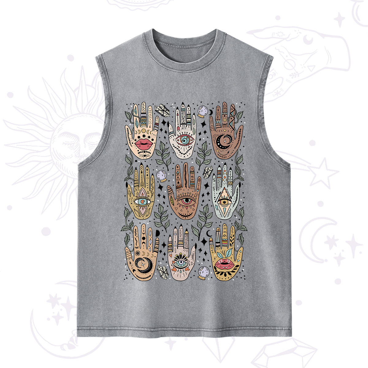 Purplehecate Helping Hands Washed Tank