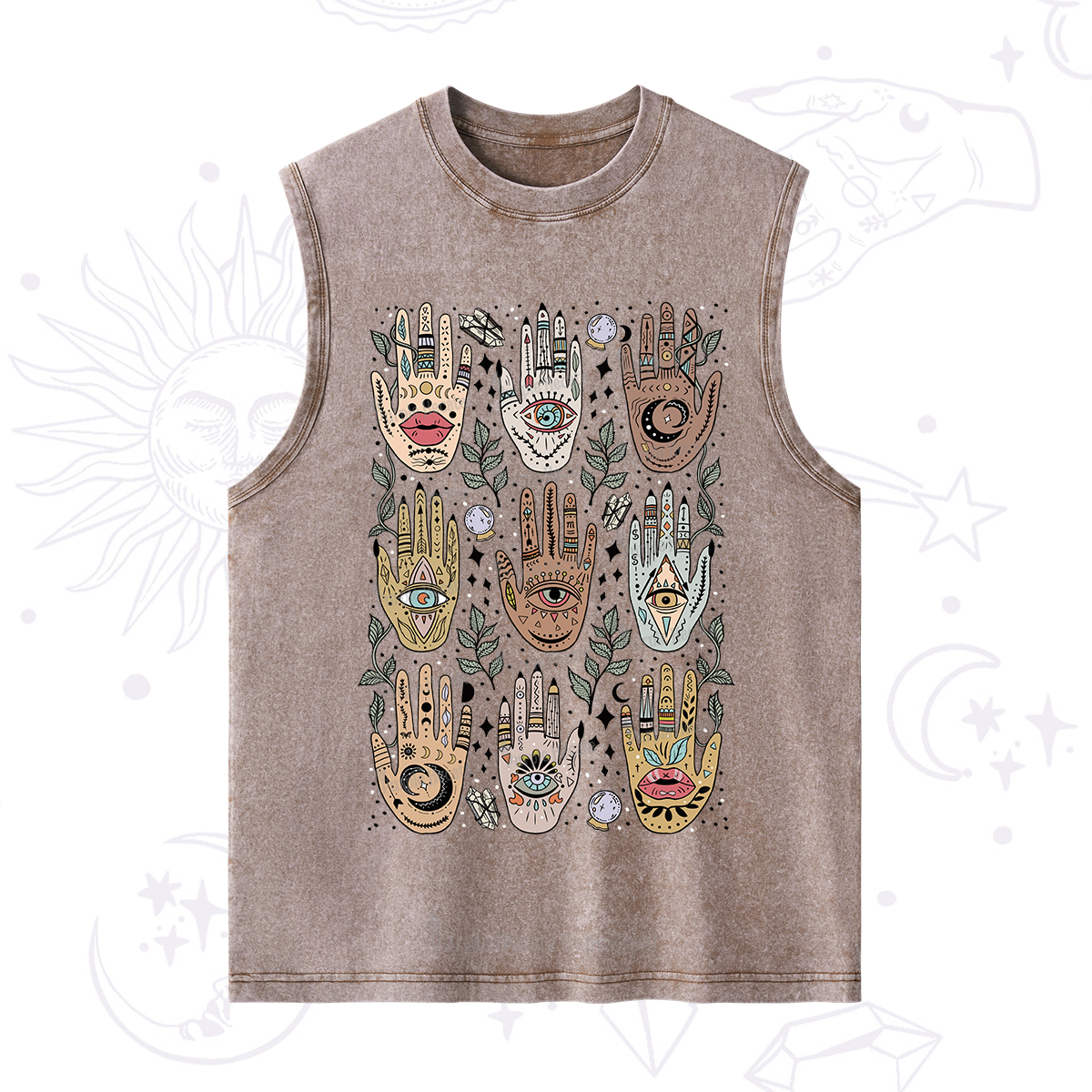 Purplehecate Helping Hands Washed Tank