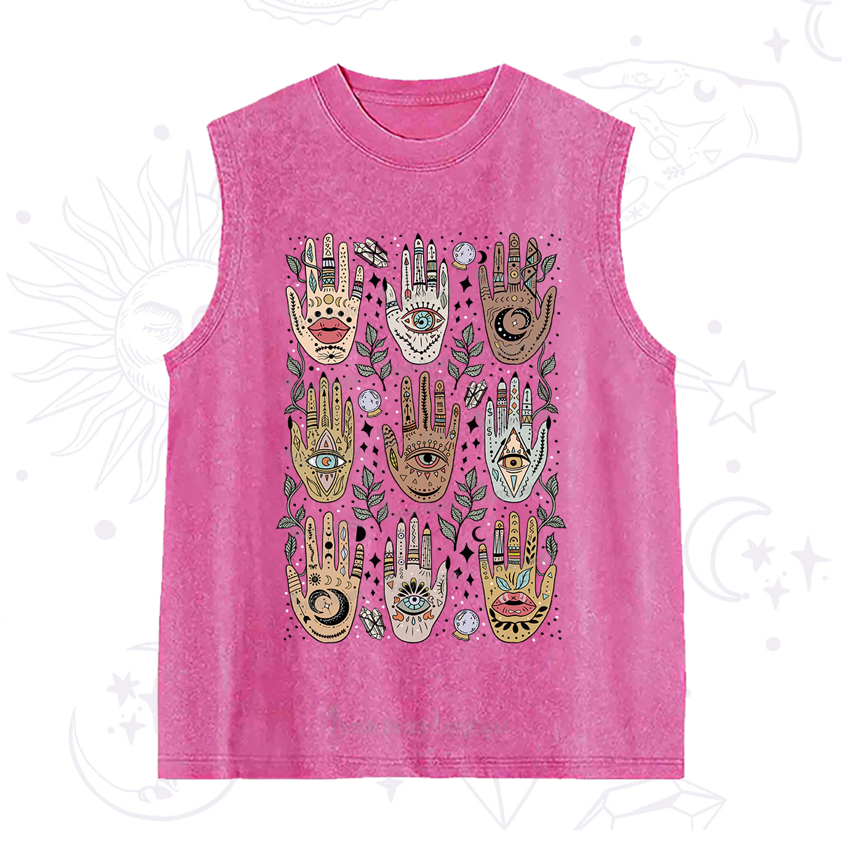 Purplehecate Helping Hands Washed Tank