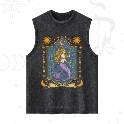 Purplehecate Capricorn Zodiac Washed Tank