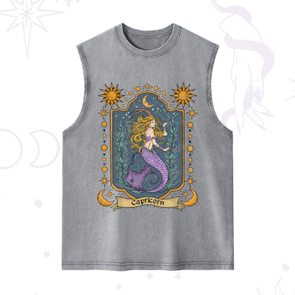Purplehecate Capricorn Zodiac Washed Tank