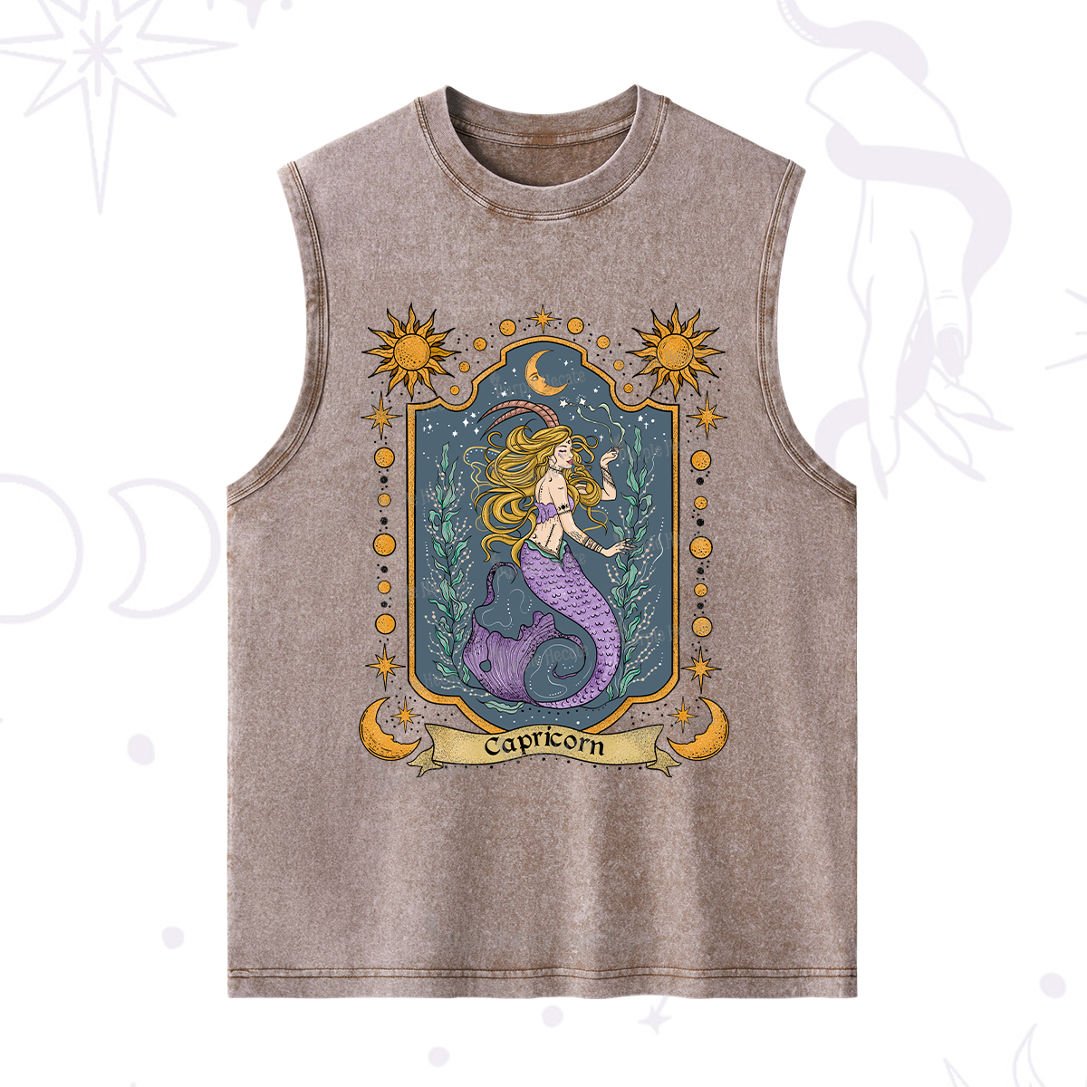 Purplehecate Capricorn Zodiac Washed Tank