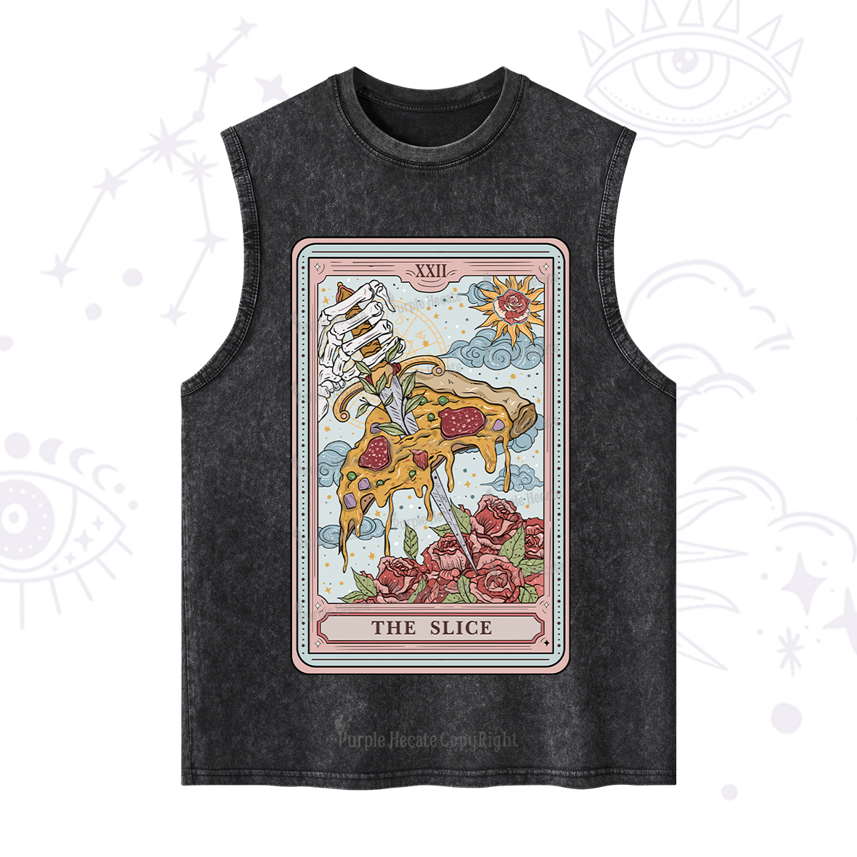 Purplehecate The Slice Food Tarot Washed Tank