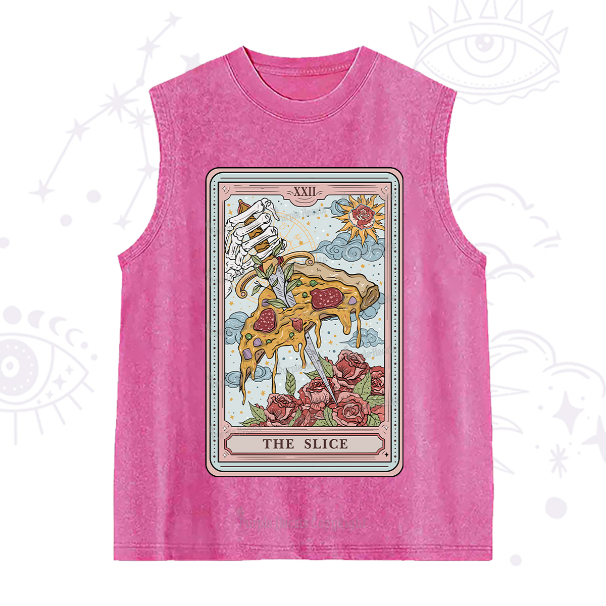 Purplehecate The Slice Food Tarot Washed Tank