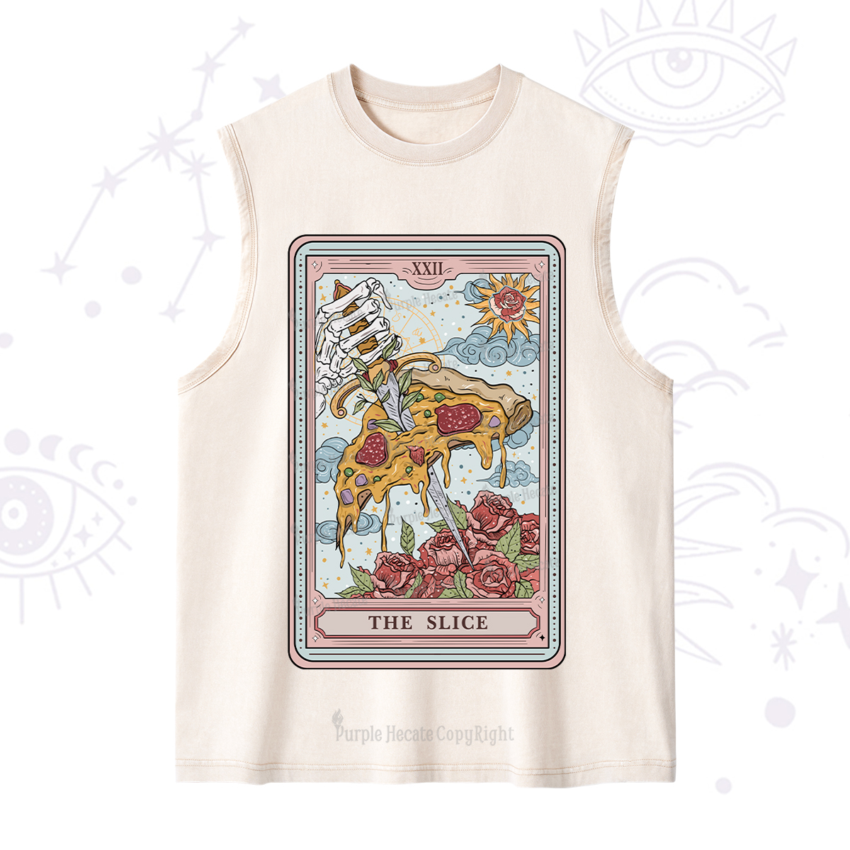 Purplehecate The Slice Food Tarot Washed Tank