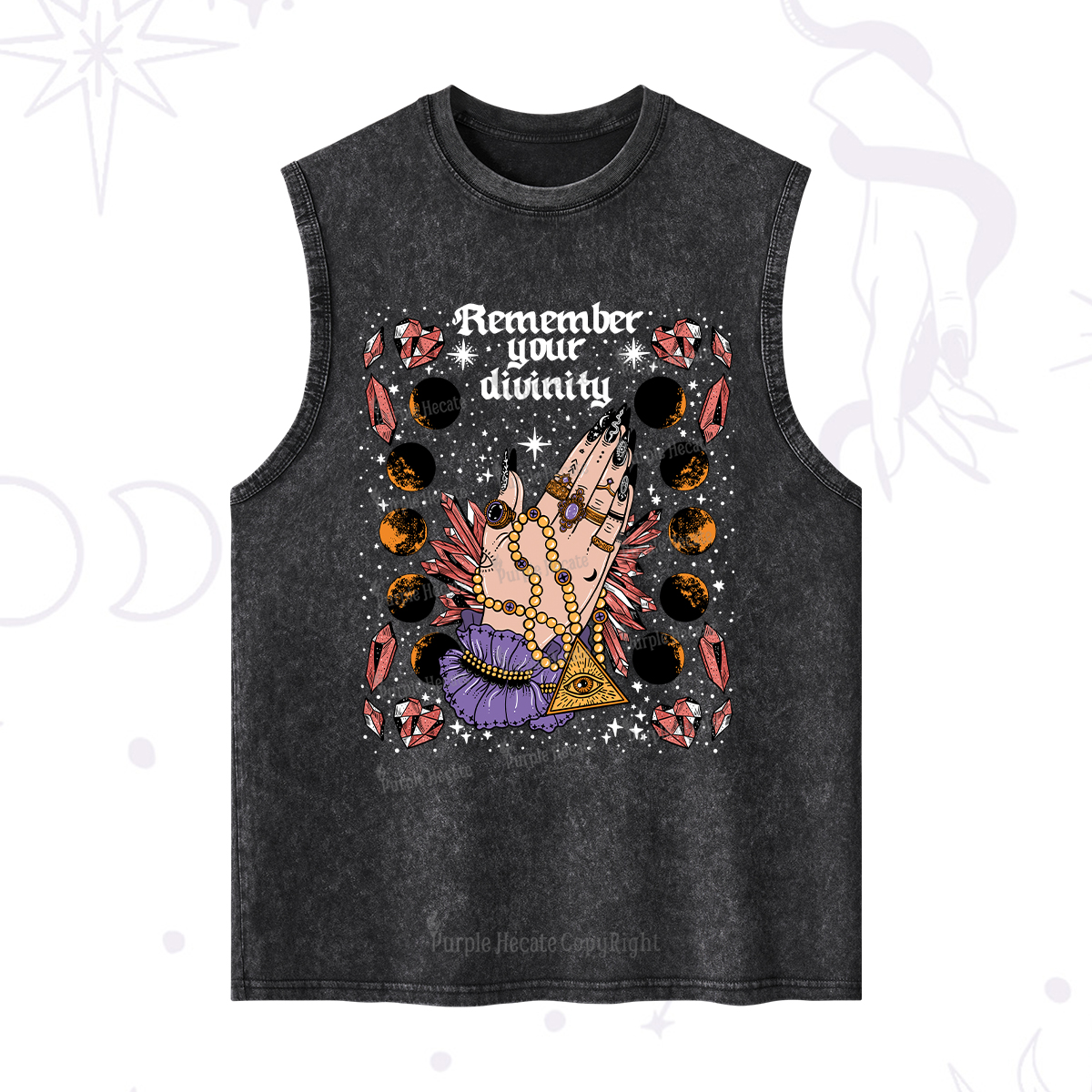 Purplehecate Remember Your Divinity Washed Tank