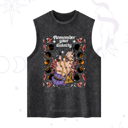 Purplehecate Remember Your Divinity Washed Tank