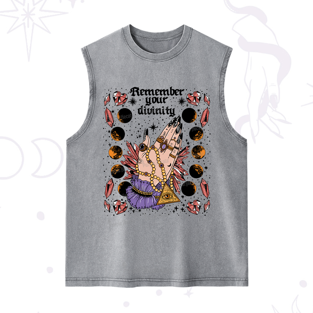 Purplehecate Remember Your Divinity Washed Tank