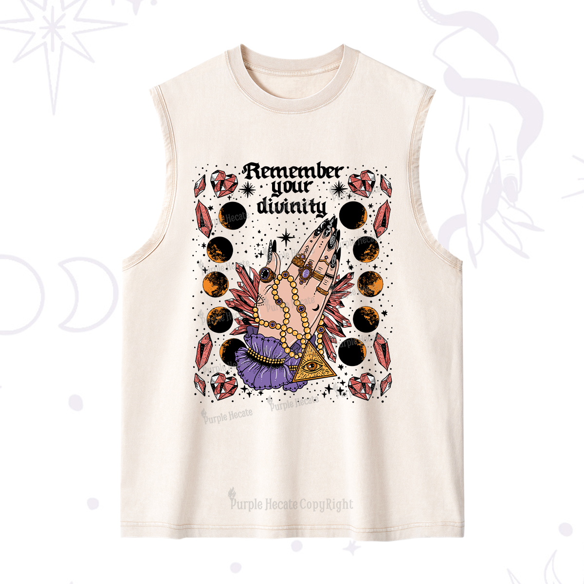Purplehecate Remember Your Divinity Washed Tank