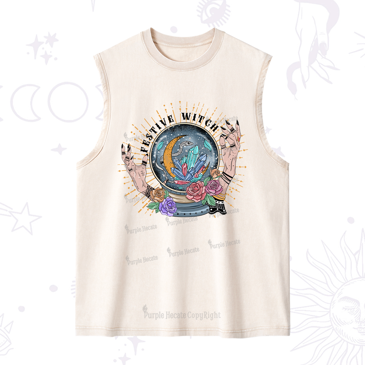 Purplehecate Festive Witch Washed Tank