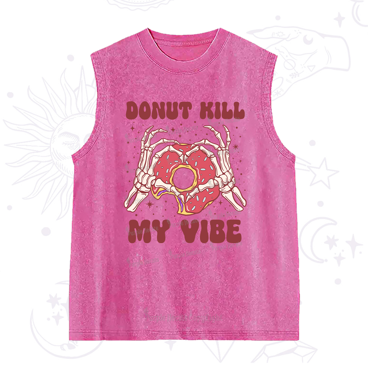 Purplehecate Donut Kill My Vibe Washed Tank