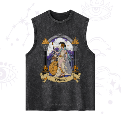 Purplehecate The Wise Goddess Athena Washed Tank