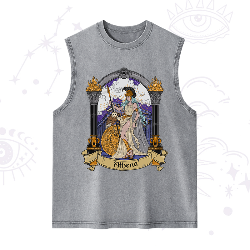 Purplehecate The Wise Goddess Athena Washed Tank
