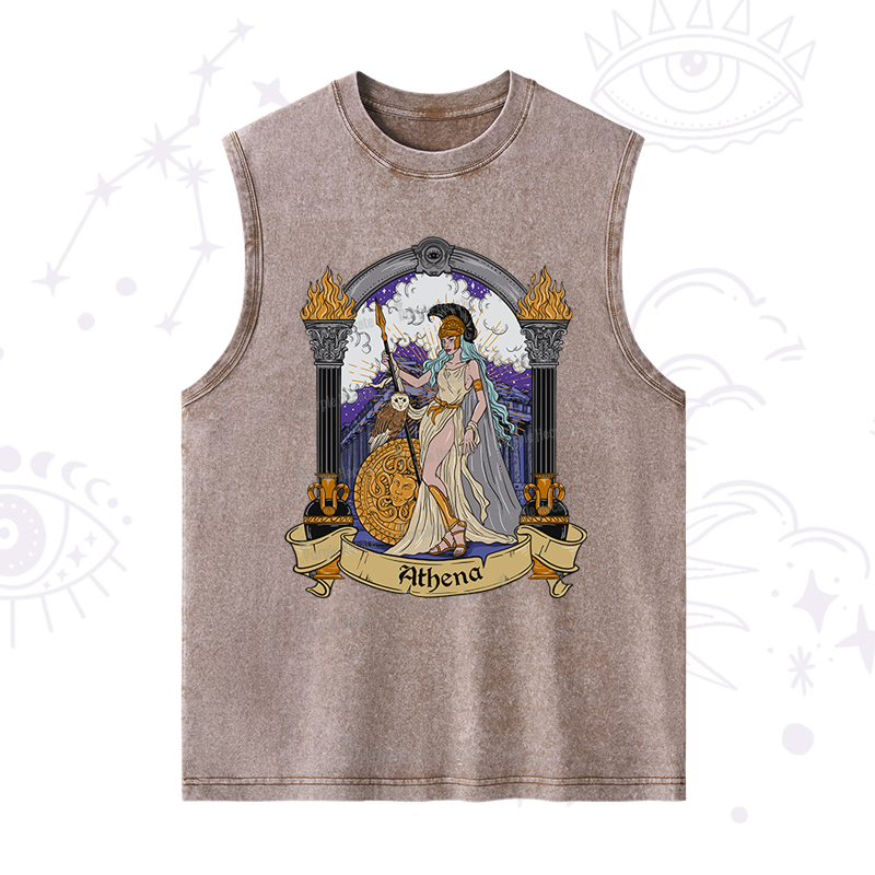 Purplehecate The Wise Goddess Athena Washed Tank