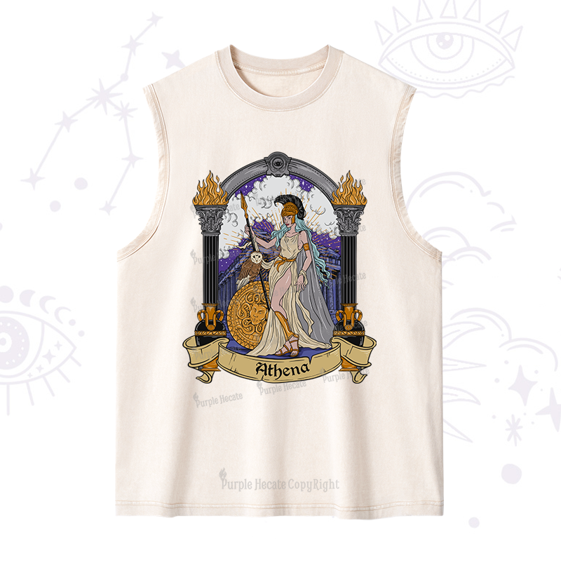 Purplehecate The Wise Goddess Athena Washed Tank