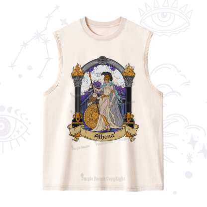 Purplehecate The Wise Goddess Athena Washed Tank
