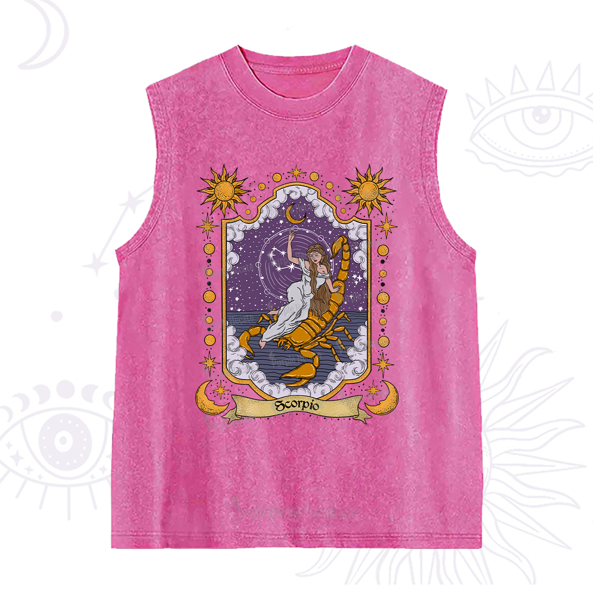 Purplehecate Scorpio Zodiac Washed Tank