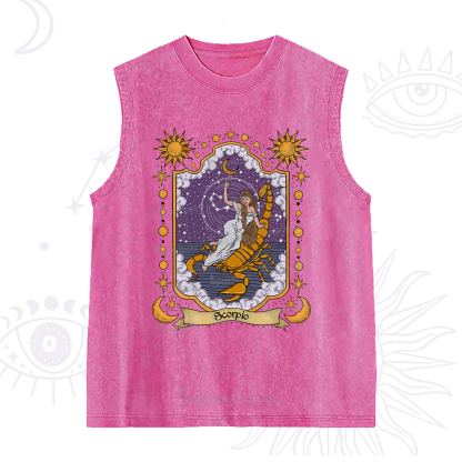 Purplehecate Scorpio Zodiac Washed Tank