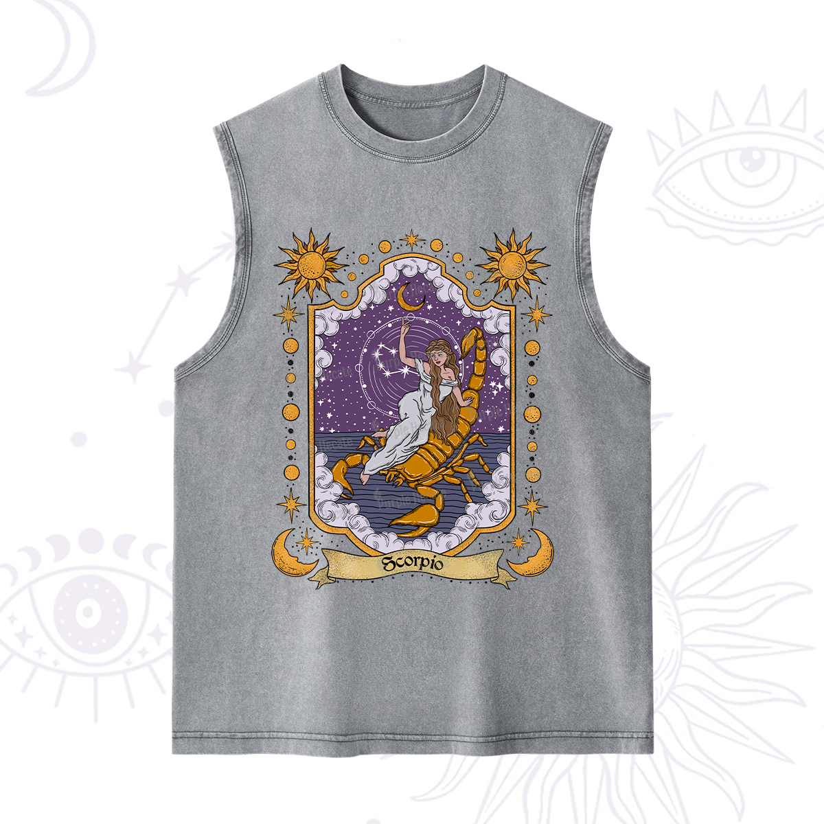 Purplehecate Scorpio Zodiac Washed Tank