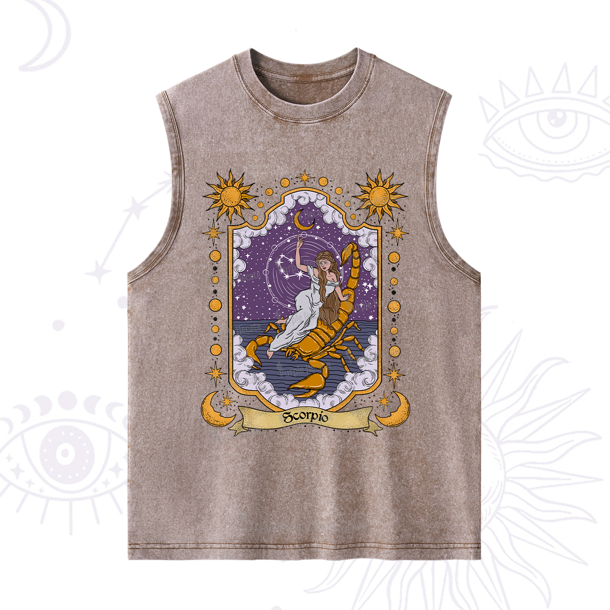 Purplehecate Scorpio Zodiac Washed Tank