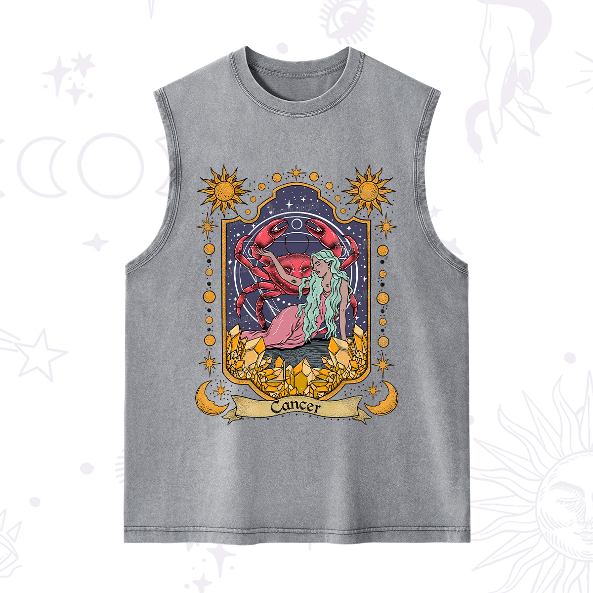 Purplehecate Cancer Zodiac Washed Tank