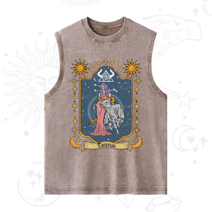Purplehecate Taurus Zodiac Washed Tank