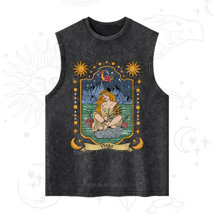 Purplehecate Virgo Zodiac Washed Tank