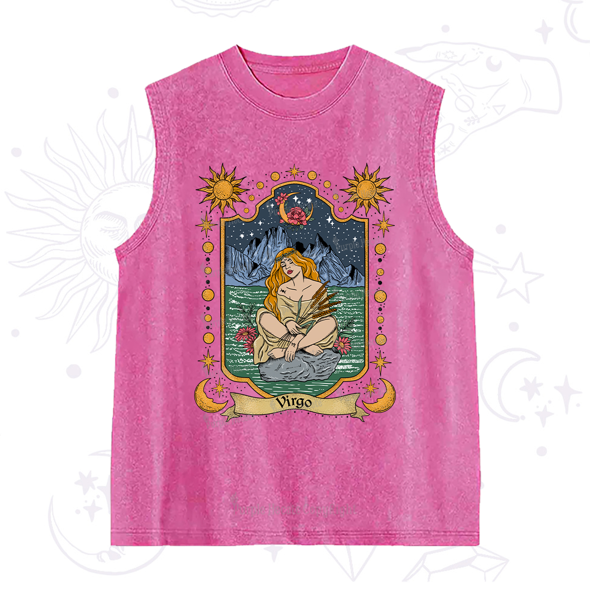Purplehecate Virgo Zodiac Washed Tank