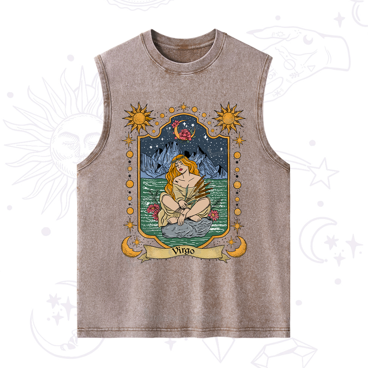 Purplehecate Virgo Zodiac Washed Tank