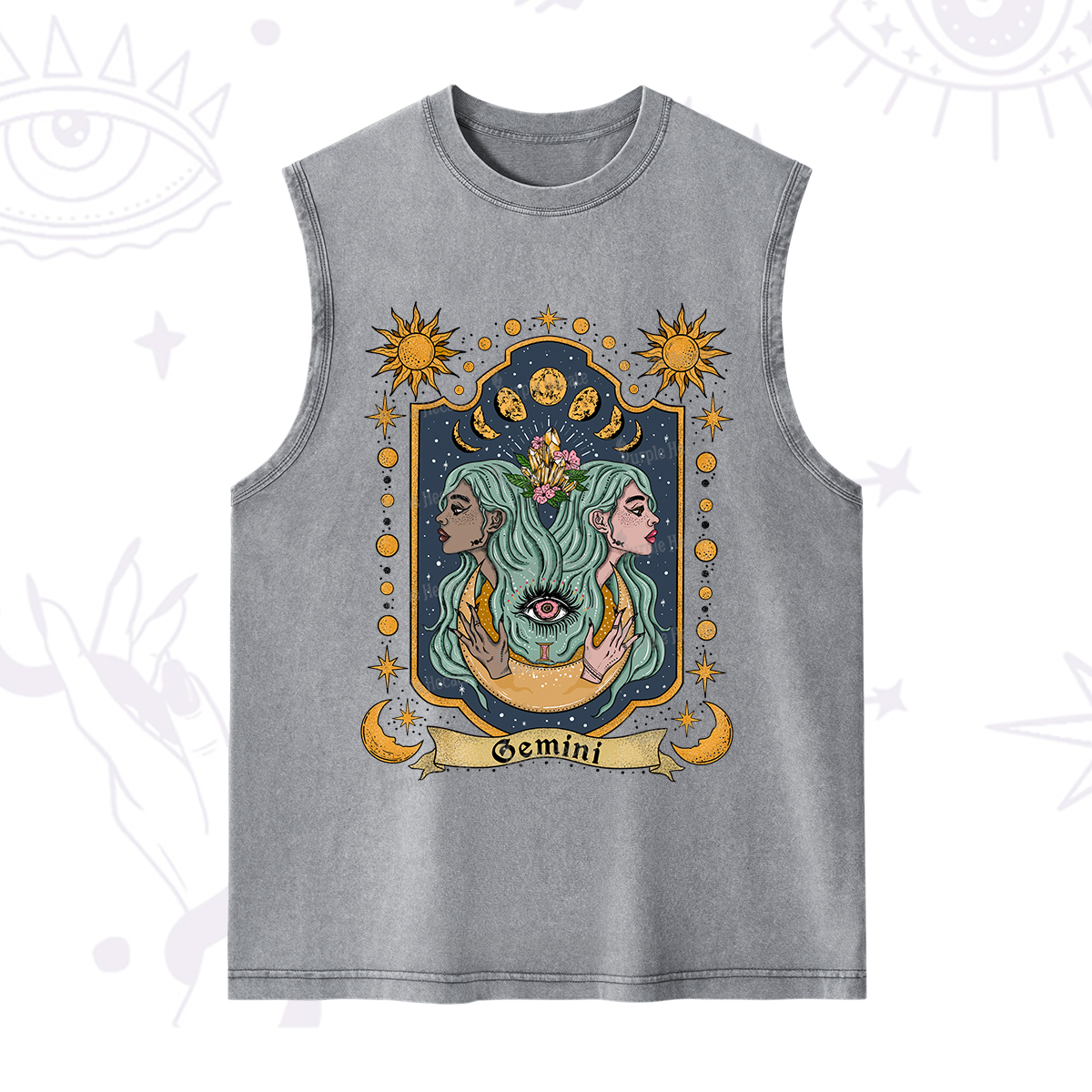 Purplehecate Gemini Zodiac Washed Tank