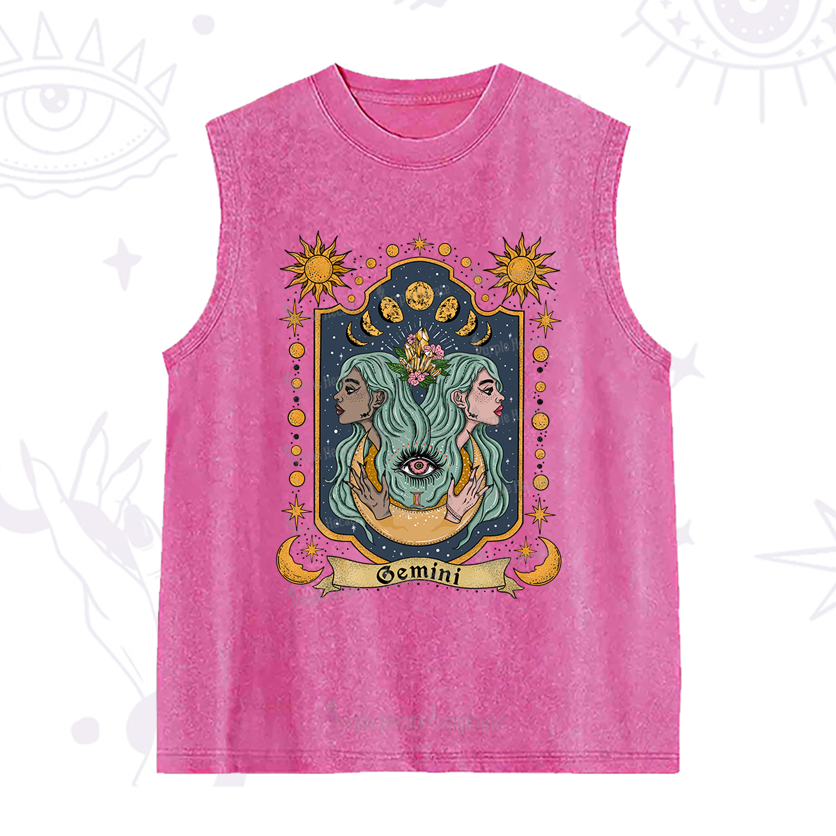 Purplehecate Gemini Zodiac Washed Tank
