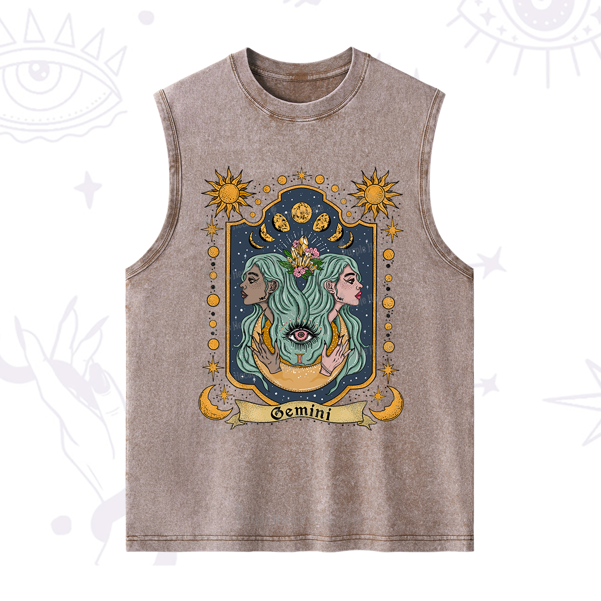 Purplehecate Gemini Zodiac Washed Tank