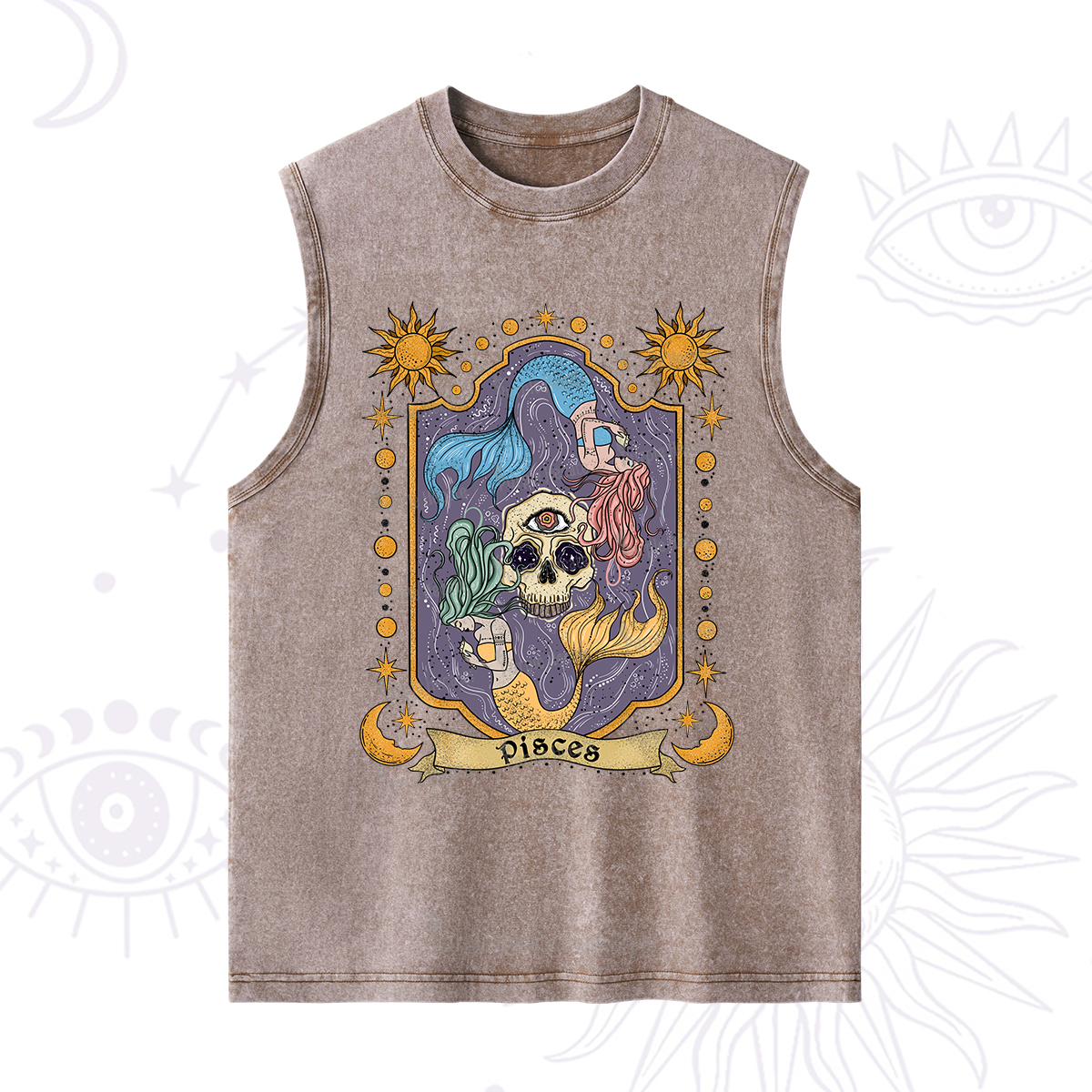 Purplehecate Pisces Zodiac Washed Tank