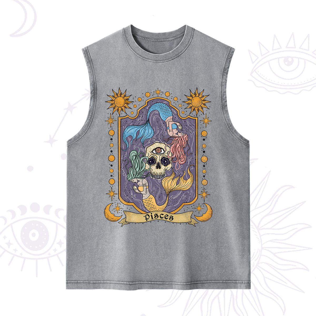 Purplehecate Pisces Zodiac Washed Tank