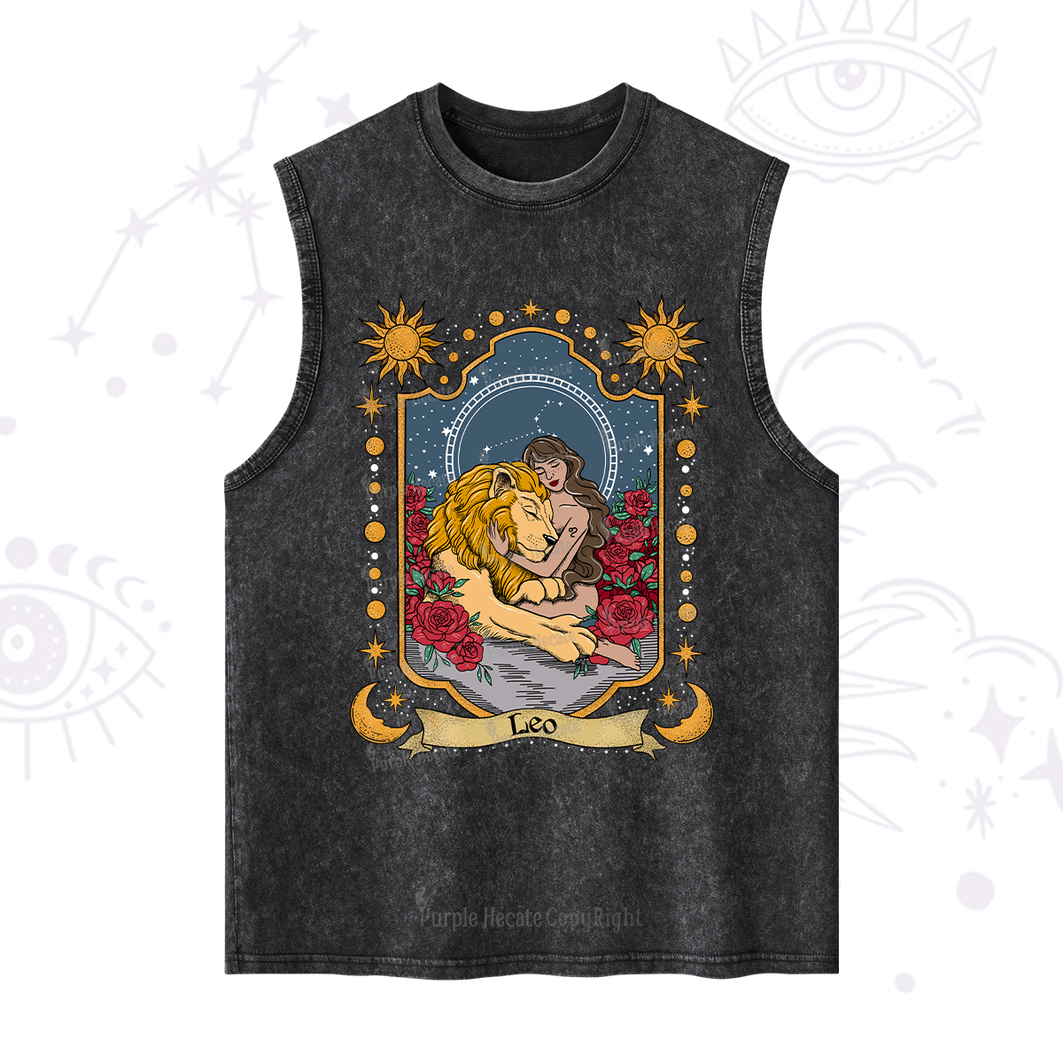 Purplehecate Leo Zodiac Washed Tank