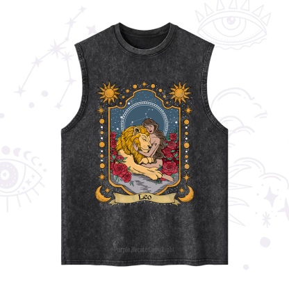 Purplehecate Leo Zodiac Washed Tank