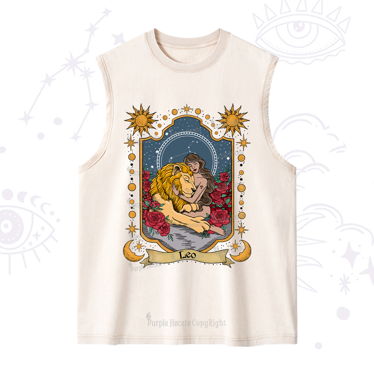 Purplehecate Leo Zodiac Washed Tank