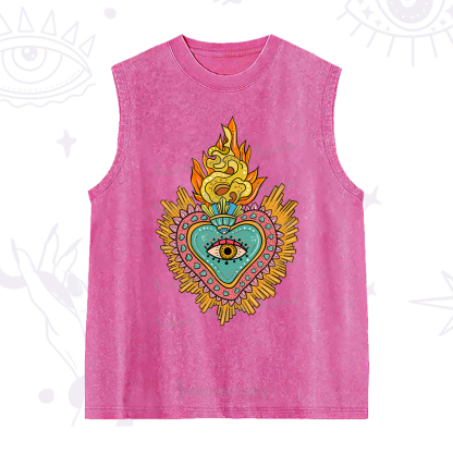 Purplehecate Rainbow Sacred Heart Washed Tank