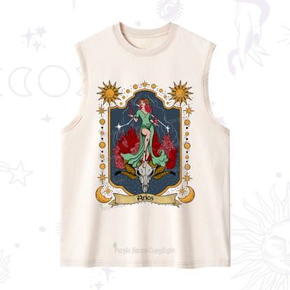 Purplehecate Aries Zodiac Washed Tank