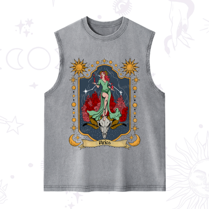 Purplehecate Aries Zodiac Washed Tank